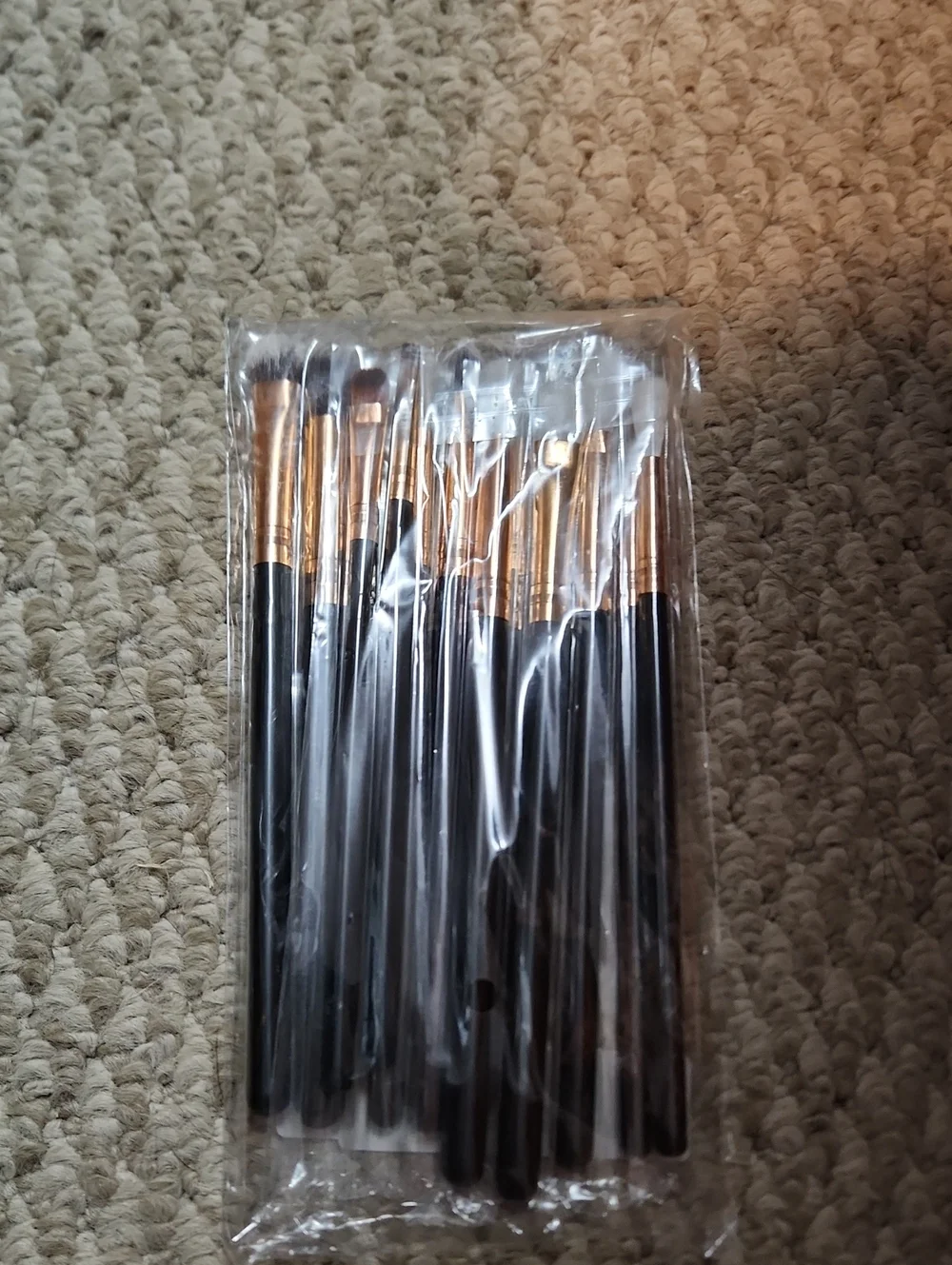 Set of Black and Rose Gold Makeup Brushes - Eyeshadow & Detail Brushes